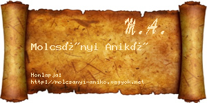 Molcsányi Anikó névjegykártya