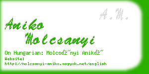 aniko molcsanyi business card